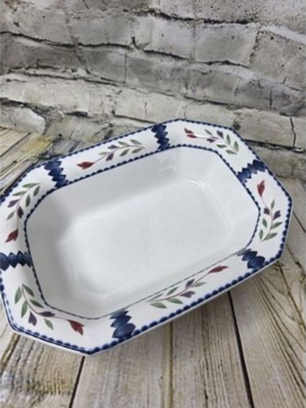 Adams China Lancaster 7 x 10" Oval Vegetable Bowl Ironstone Vintage England
